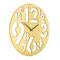 Gold Aluminum Contemporary Wall Clock, 24" x 24" x 2"